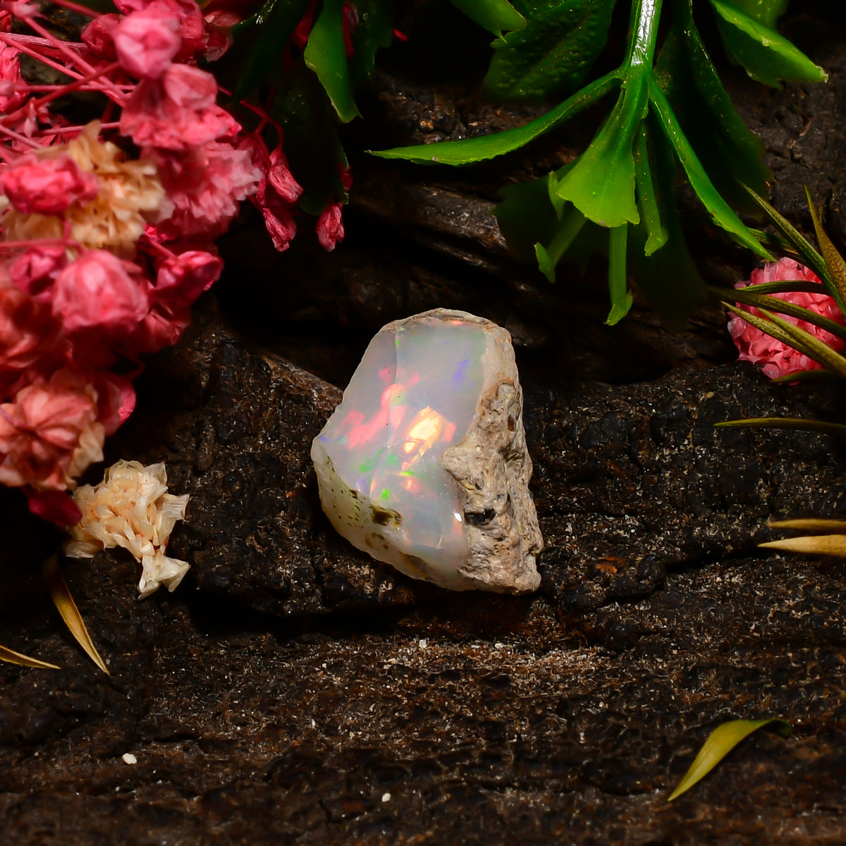 Stunning Top Grade Quality 100% Natural Welo Fire Ethiopian Opal Fancy Rough Loose Gemstone For Making Jewelry 15X10X7 MM 04.00 Cts. KR25-95 Sunkarton