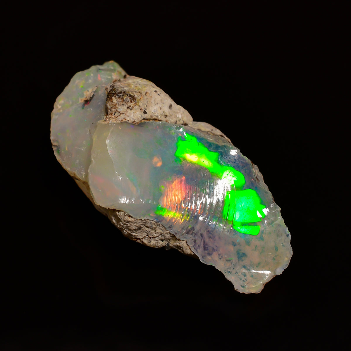 Supreme Top Grade Quality 100% Natural Welo Fire Ethiopian Opal Fancy Rough Loose Gemstone For Making Jewelry 18X10X8 MM 05.00 Cts. KR25-96 Sunkarton