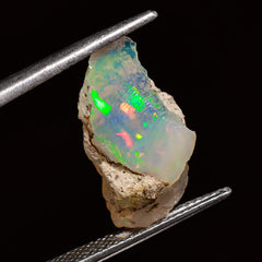 Supreme Top Grade Quality 100% Natural Welo Fire Ethiopian Opal Fancy Rough Loose Gemstone For Making Jewelry 18X10X8 MM 05.00 Cts. KR25-96 Sunkarton