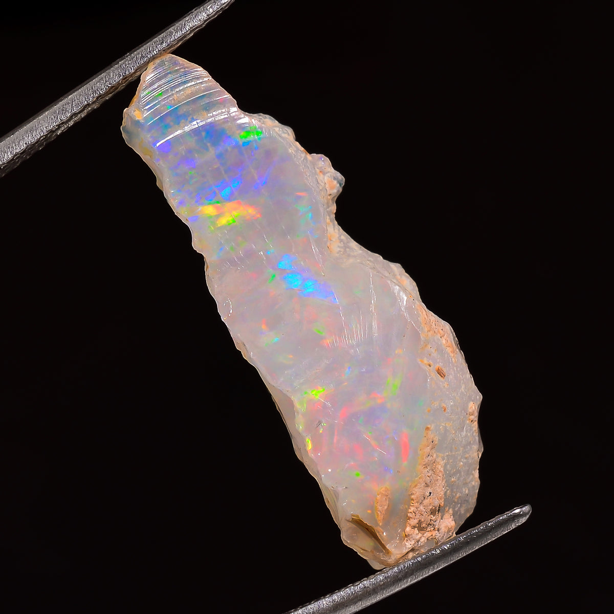 Elegant Top Grade Quality 100% Natural Welo Fire Ethiopian Opal Fancy Rough Loose Gemstone For Making Jewelry 30X15X10 MM 12.50 Cts. KR25-9 Sunkarton