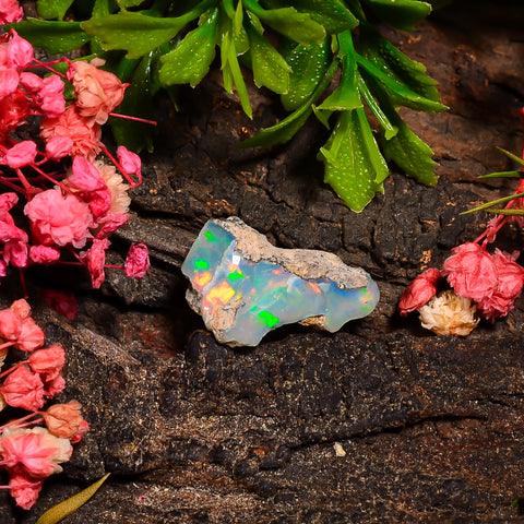 Wonderful Top Grade Quality 100% Natural Welo Fire Ethiopian Opal Rough Loose Gemstone For Making Jewelry 18X13X9 MM 04.50 Cts. KR27-100 Sunkarton