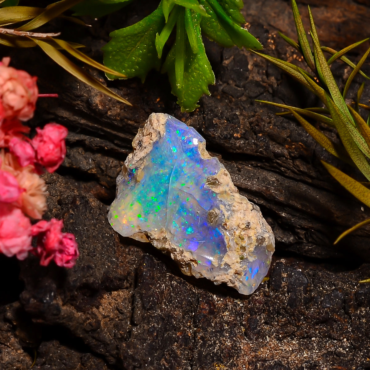 Fabulous Top Grade Quality 100% Natural Welo Fire Ethiopian Opal Rough Loose Gemstone For Making Jewelry 20X13X12 MM 08.50 Cts. KR27-10 Sunkarton