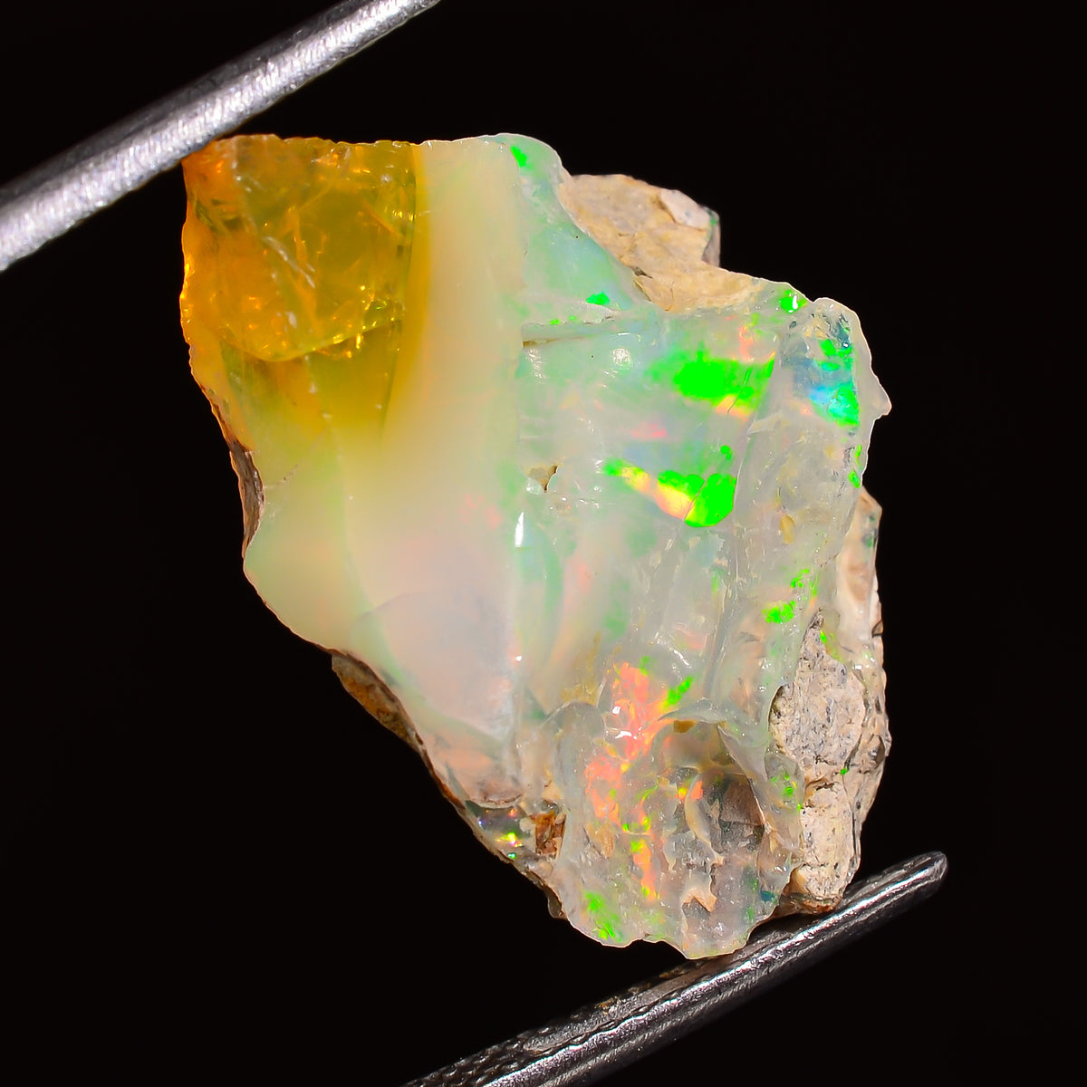 Fantastic Top Grade Quality 100% Natural Welo Fire Ethiopian Opal Rough Loose Gemstone For Making Jewelry 23X15X7 MM 07.00 Cts. KR27-11 Sunkarton