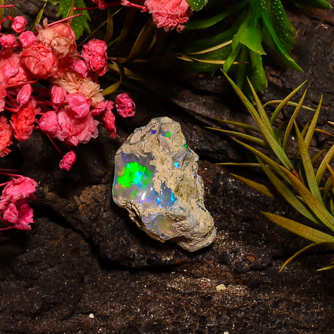 Gorgeous Top Grade Quality 100% Natural Welo Fire Ethiopian Opal Rough Loose Gemstone For Making Jewelry 18X16X10 MM 09.50 Cts. KR27-12 Sunkarton