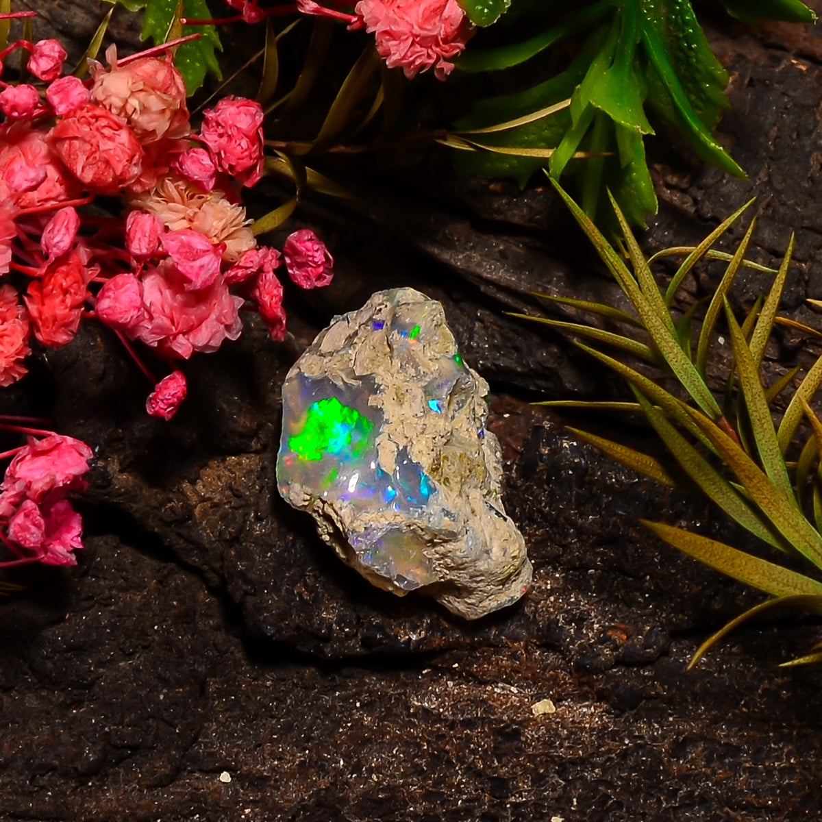 Gorgeous Top Grade Quality 100% Natural Welo Fire Ethiopian Opal Rough Loose Gemstone For Making Jewelry 18X16X10 MM 09.50 Cts. KR27-12 Sunkarton