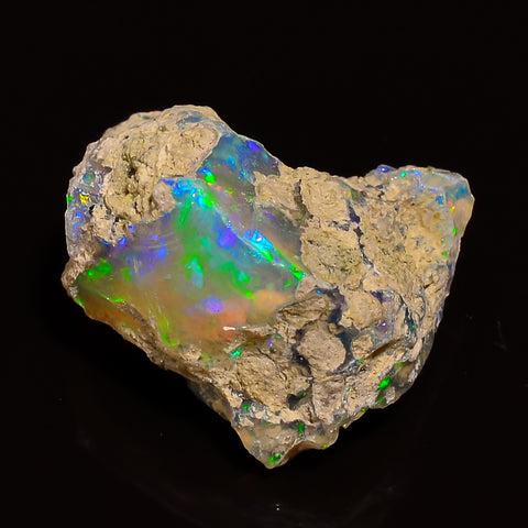 Gorgeous Top Grade Quality 100% Natural Welo Fire Ethiopian Opal Rough Loose Gemstone For Making Jewelry 18X16X10 MM 09.50 Cts. KR27-12 Sunkarton