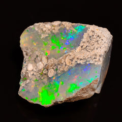 Immaculate Top Grade Quality 100% Natural Welo Fire Ethiopian Opal Rough Loose Gemstone For Making Jewelry 14X14X10 MM 07.50 Cts. KR27-13 Sunkarton