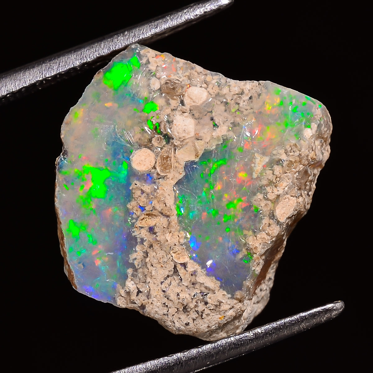 Immaculate Top Grade Quality 100% Natural Welo Fire Ethiopian Opal Rough Loose Gemstone For Making Jewelry 14X14X10 MM 07.50 Cts. KR27-13 Sunkarton