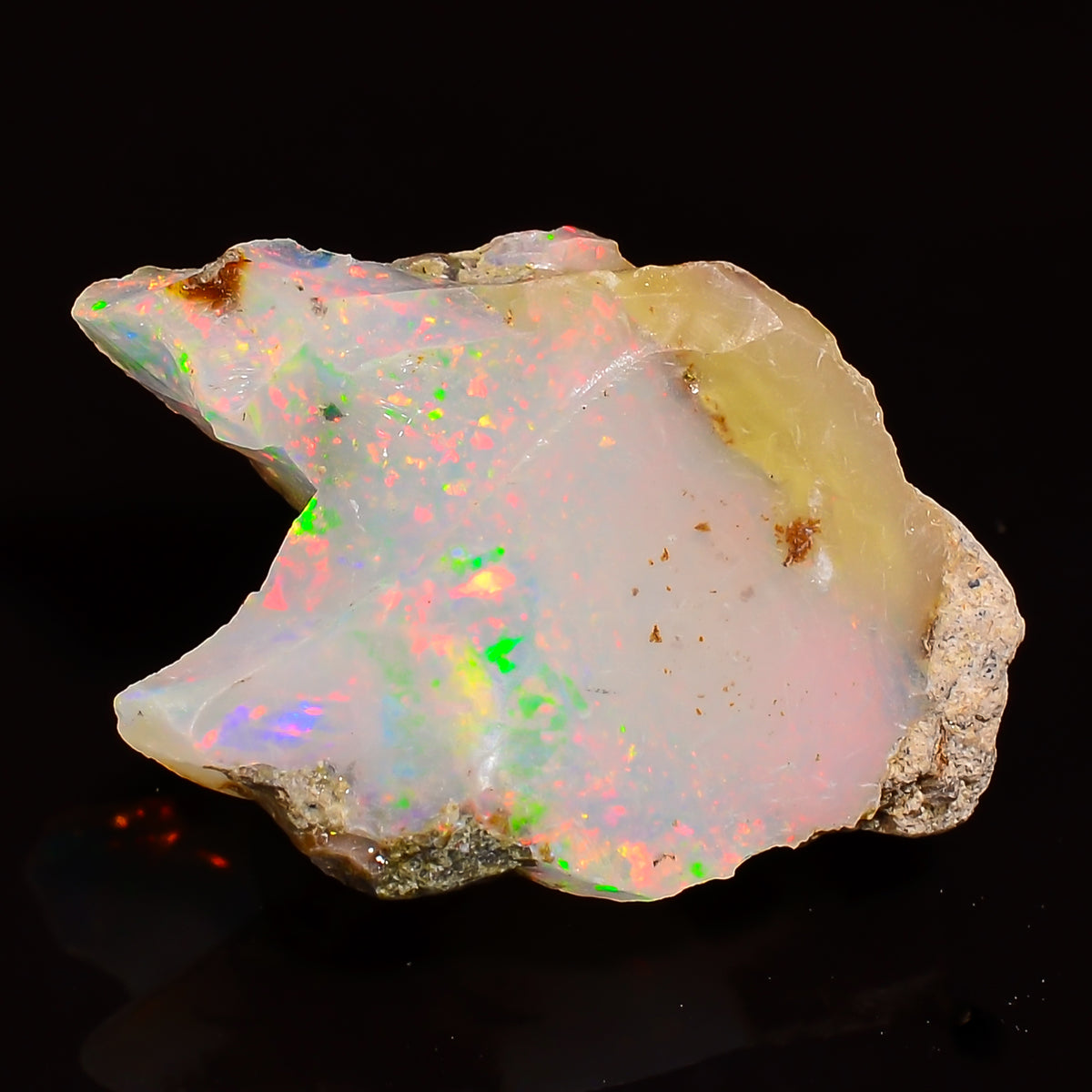 Outstanding Top Grade Quality 100% Natural Welo Fire Ethiopian Opal Rough Loose Gemstone For Making Jewelry 20X15X9 MM 09.50 Cts. KR27-17 Sunkarton