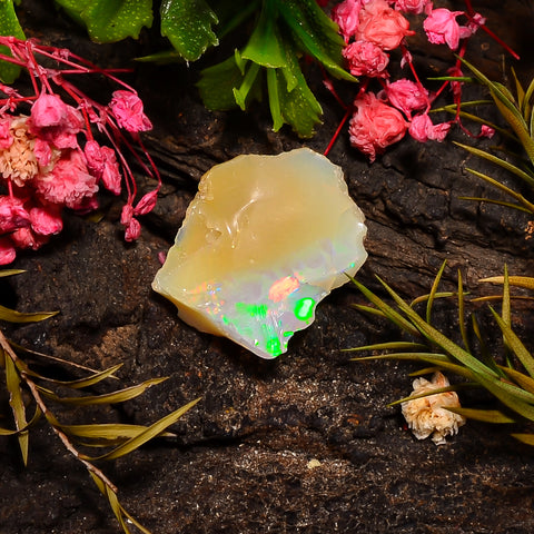 Splendid Top Grade Quality 100% Natural Welo Fire Ethiopian Opal Fancy Rough Loose Gemstone For Making Jewelry 20X17X8 MM 09.00 Cts. KR27-18 Sunkarton