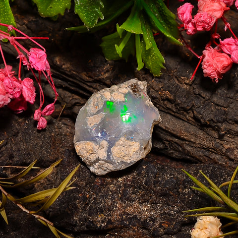 Superb Top Grade Quality 100% Natural Welo Fire Ethiopian Opal Fancy Rough Loose Gemstone For Making Jewelry 19X15X11 MM 09.50 Cts. KR27-19 Sunkarton