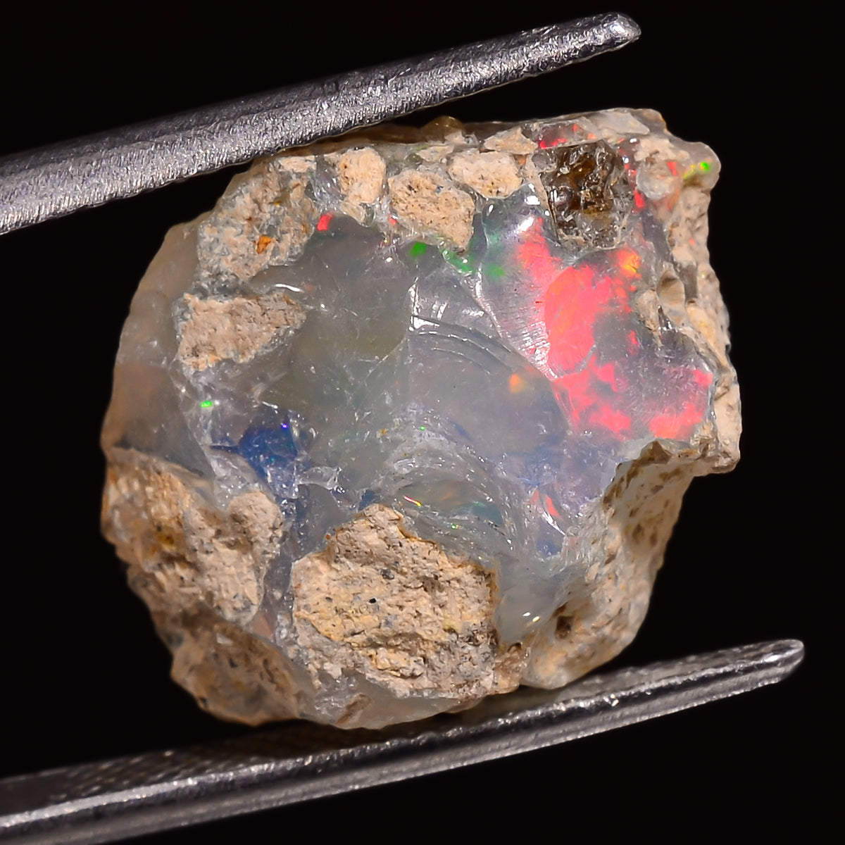 Superb Top Grade Quality 100% Natural Welo Fire Ethiopian Opal Fancy Rough Loose Gemstone For Making Jewelry 19X15X11 MM 09.50 Cts. KR27-19 Sunkarton