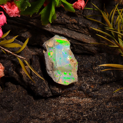 Amazing Top Grade Quality 100% Natural Welo Fire Ethiopian Opal Fancy Rough Loose Gemstone For Making Jewelry 17X11X9 MM 07.00 Cts. KR27-1 Sunkarton