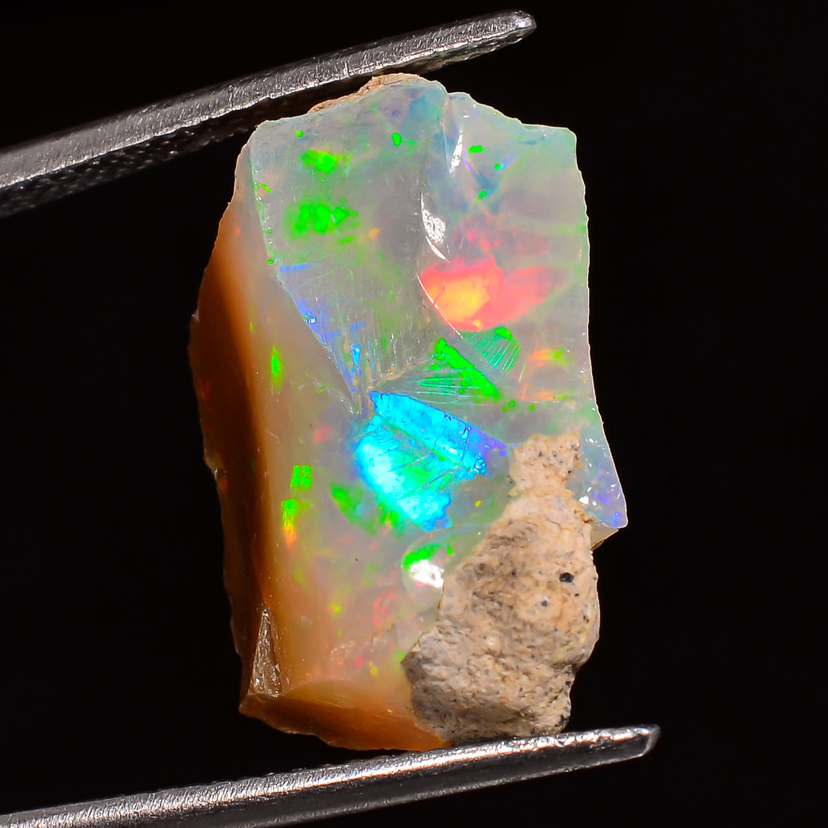 Stunning Top Grade Quality 100% Natural Welo Fire Ethiopian Opal Fancy Rough Loose Gemstone For Making Jewelry 18X13X8 MM 06.50 Cts. KR27-20 Sunkarton