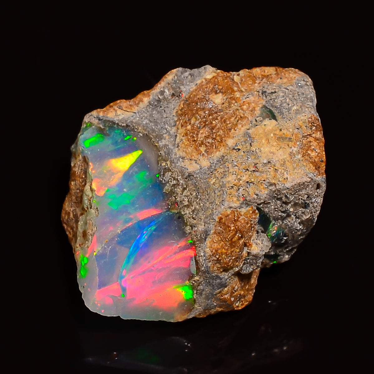 Supreme Top Grade Quality 100% Natural Welo Fire Ethiopian Opal Fancy Rough Loose Gemstone For Making Jewelry 17X13X9 MM 07.50 Cts. KR27-21 Sunkarton