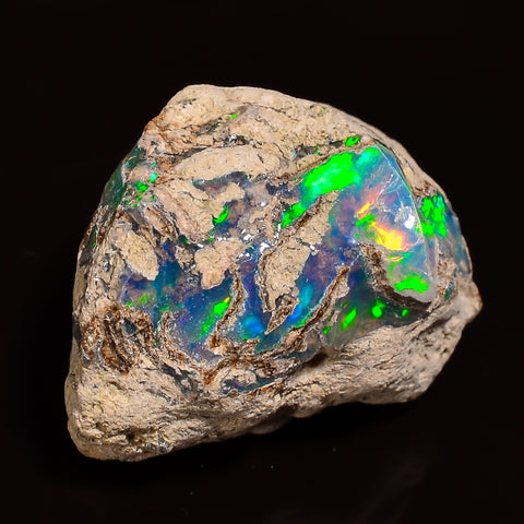 Tempting Top Grade Quality 100% Natural Welo Fire Ethiopian Opal Rough Loose Gemstone For Making Jewelry 21X15X14 MM 16.00 Cts. KR27-22 Sunkarton