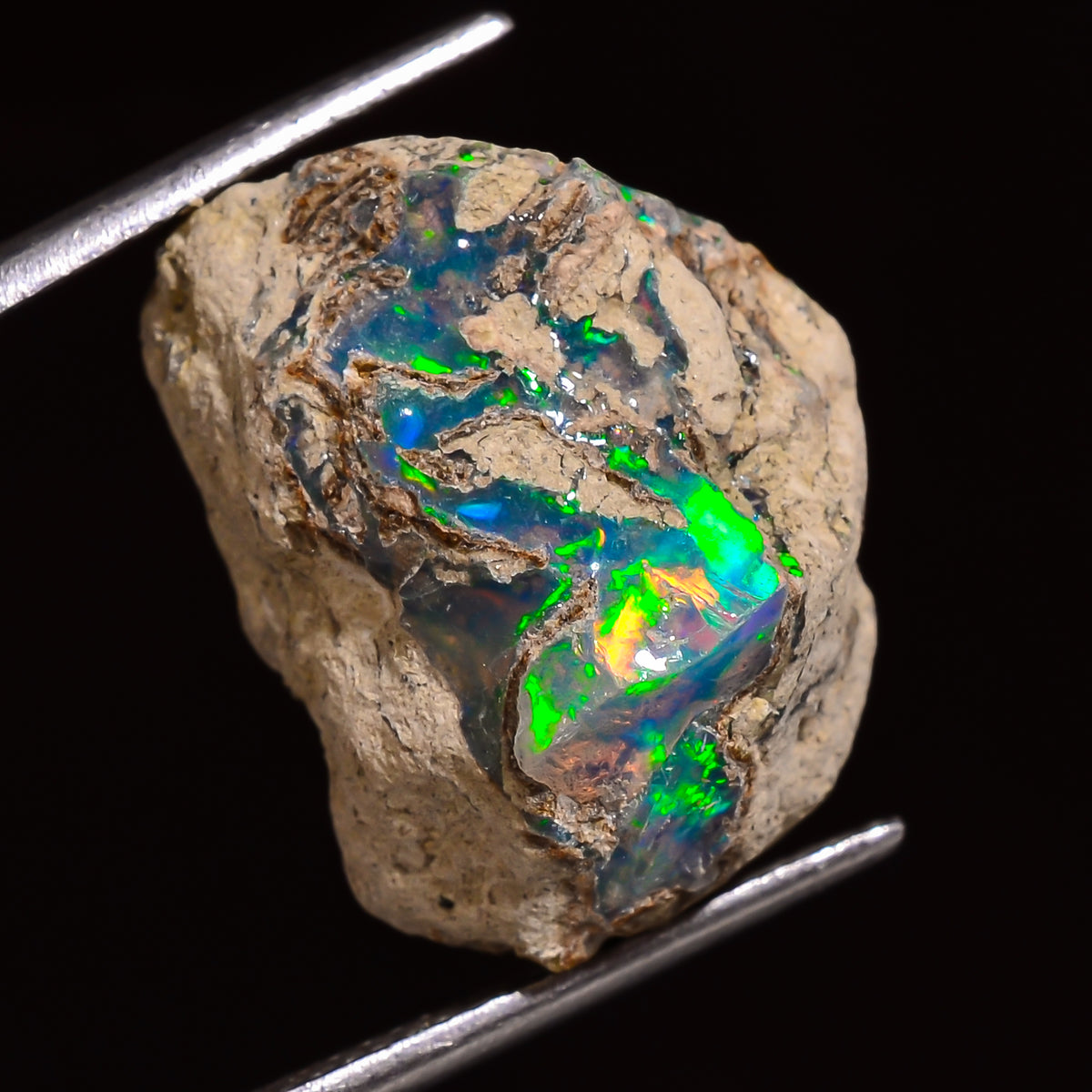 Tempting Top Grade Quality 100% Natural Welo Fire Ethiopian Opal Rough Loose Gemstone For Making Jewelry 21X15X14 MM 16.00 Cts. KR27-22 Sunkarton