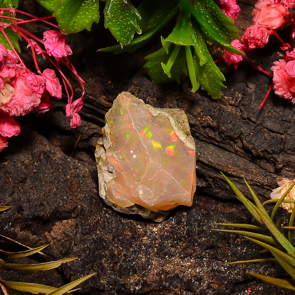 Terrific Top Grade Quality 100% Natural Welo Fire Ethiopian Opal Rough Loose Gemstone For Making Jewelry 17X15X11 MM 12.50 Cts. KR27-23 Sunkarton