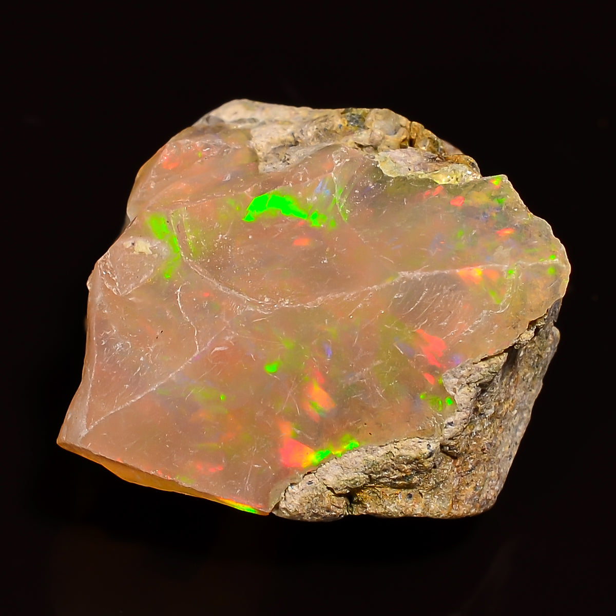 Terrific Top Grade Quality 100% Natural Welo Fire Ethiopian Opal Rough Loose Gemstone For Making Jewelry 17X15X11 MM 12.50 Cts. KR27-23 Sunkarton
