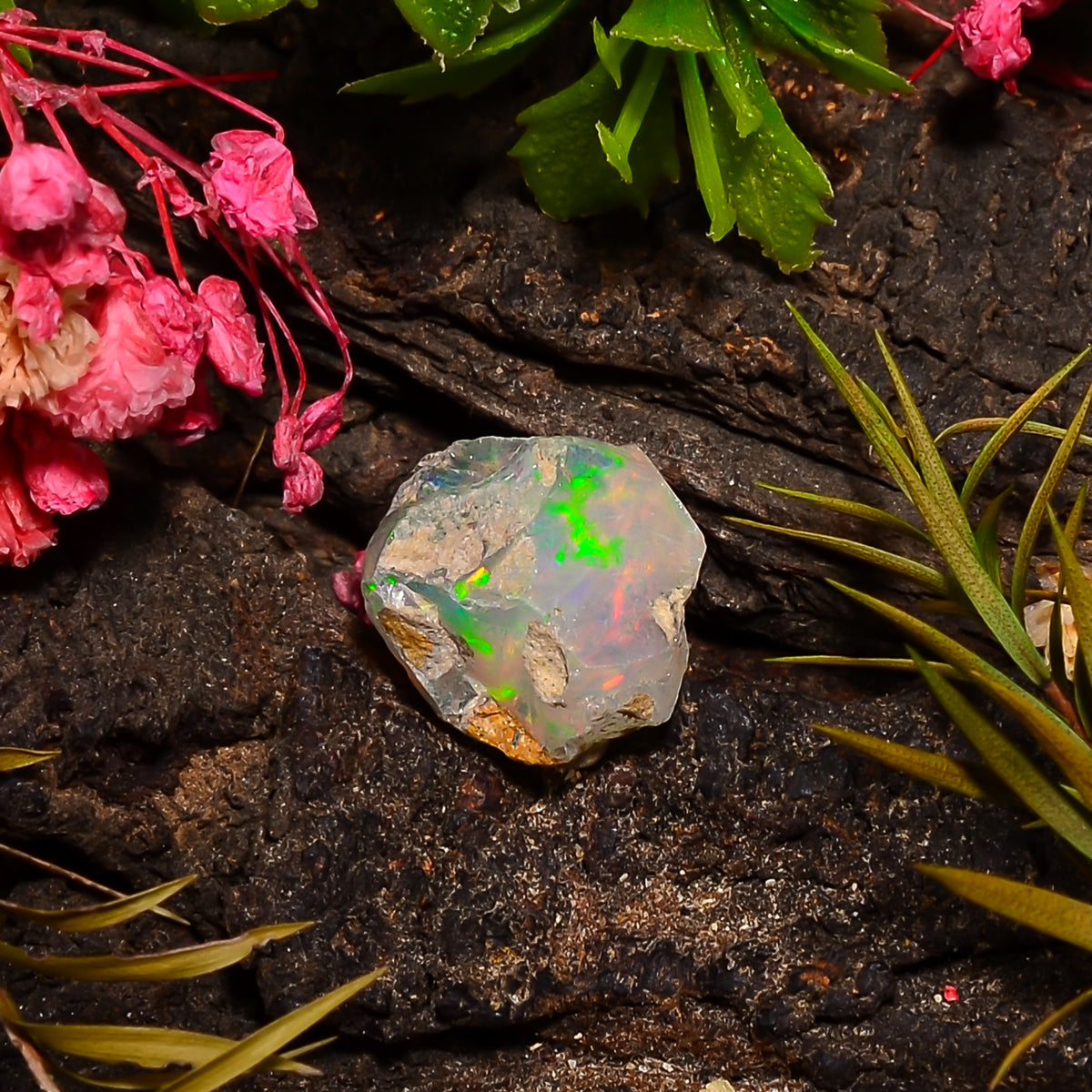 Unique Top Grade Quality 100% Natural Welo Fire Ethiopian Opal Fancy Rough Loose Gemstone For Making Jewelry 15X11X10 MM 06.50 Cts. KR27-24 Sunkarton