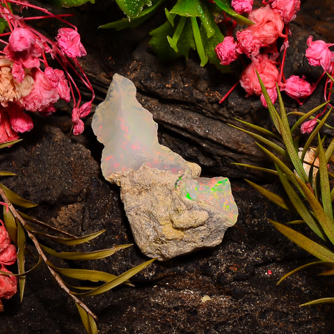 Attractive Top Grade Quality 100% Natural Welo Fire Ethiopian Opal Rough Loose Gemstone For Making Jewelry 29X14X8 MM 09.50 Cts. KR27-27 Sunkarton