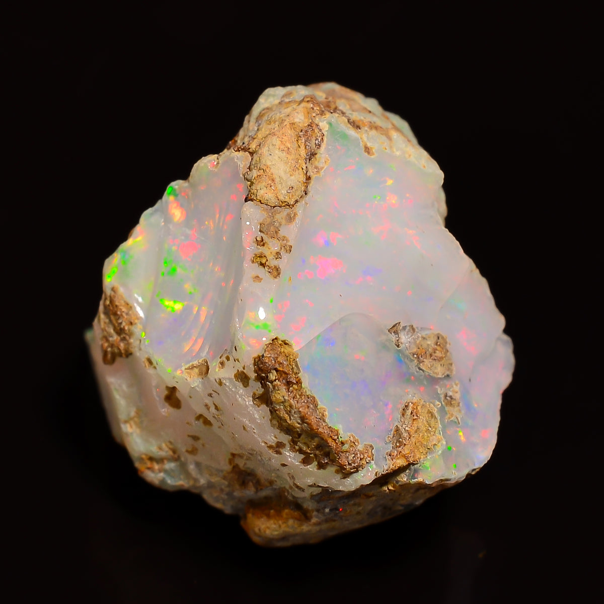 Awesome Top Grade Quality 100% Natural Welo Fire Ethiopian Opal Fancy Rough Loose Gemstone For Making Jewelry 18X17X13 MM 12.00 Cts. KR27-28 Sunkarton