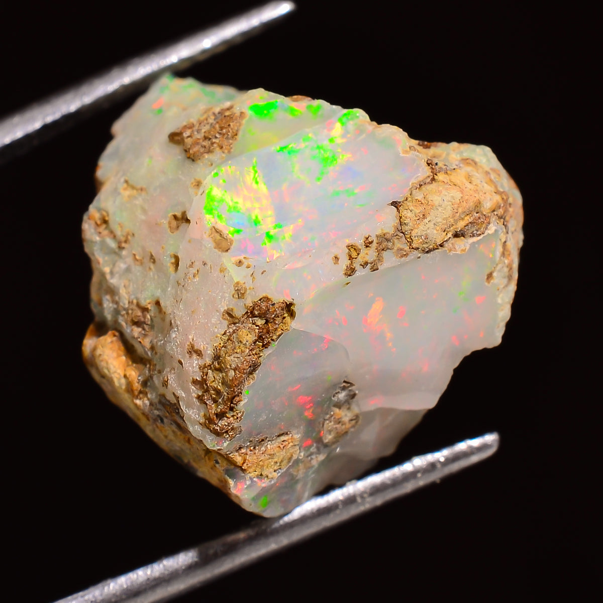 Awesome Top Grade Quality 100% Natural Welo Fire Ethiopian Opal Fancy Rough Loose Gemstone For Making Jewelry 18X17X13 MM 12.00 Cts. KR27-28 Sunkarton