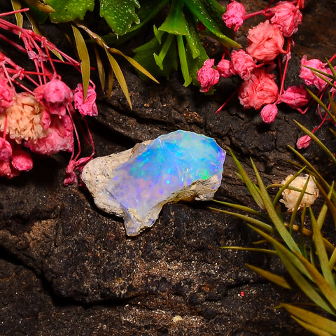 Beautiful Top Grade Quality 100% Natural Welo Fire Ethiopian Opal Rough Loose Gemstone For Making Jewelry 20X12X9 MM 07.00 Cts. KR27-29 Sunkarton