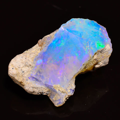 Beautiful Top Grade Quality 100% Natural Welo Fire Ethiopian Opal Rough Loose Gemstone For Making Jewelry 20X12X9 MM 07.00 Cts. KR27-29 Sunkarton