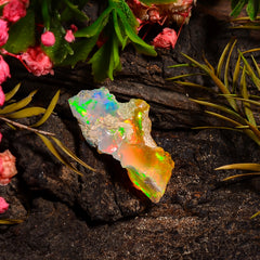 Attractive Top Grade Quality 100% Natural Welo Fire Ethiopian Opal Rough Loose Gemstone For Making Jewelry 24X13X9 MM 06.50 Cts. KR27-2 Sunkarton