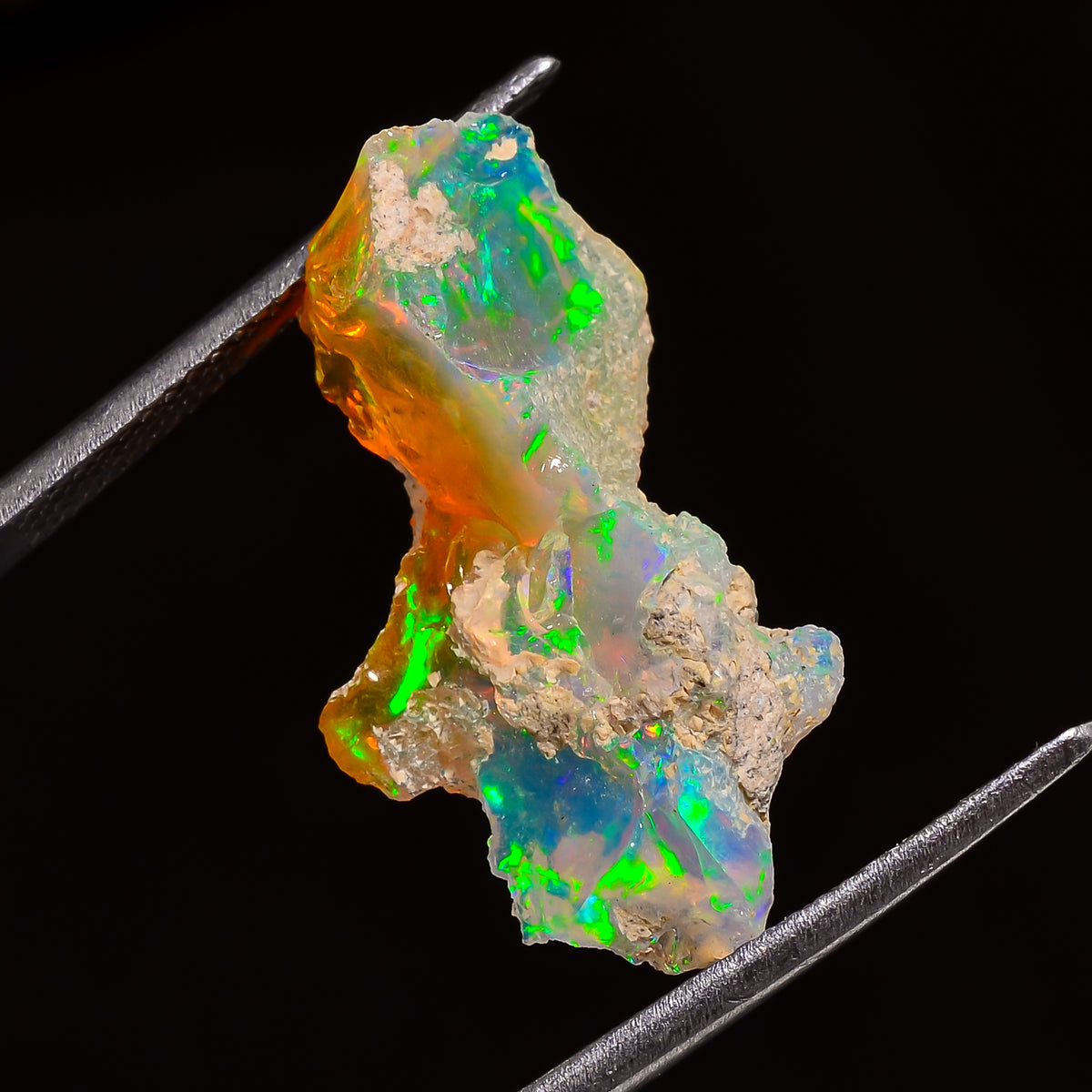 Attractive Top Grade Quality 100% Natural Welo Fire Ethiopian Opal Rough Loose Gemstone For Making Jewelry 24X13X9 MM 06.50 Cts. KR27-2 Sunkarton