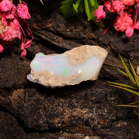 Classic Top Grade Quality 100% Natural Welo Fire Ethiopian Opal Fancy Rough Loose Gemstone For Making Jewelry 22X13X9 MM 10.00 Cts. KR27-30 Sunkarton