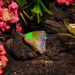 Dazzling Top Grade Quality 100% Natural Welo Fire Ethiopian Opal Fancy Rough Loose Gemstone For Making Jewelry 13X10X5 MM 03.00 Cts. KR27-31 Sunkarton
