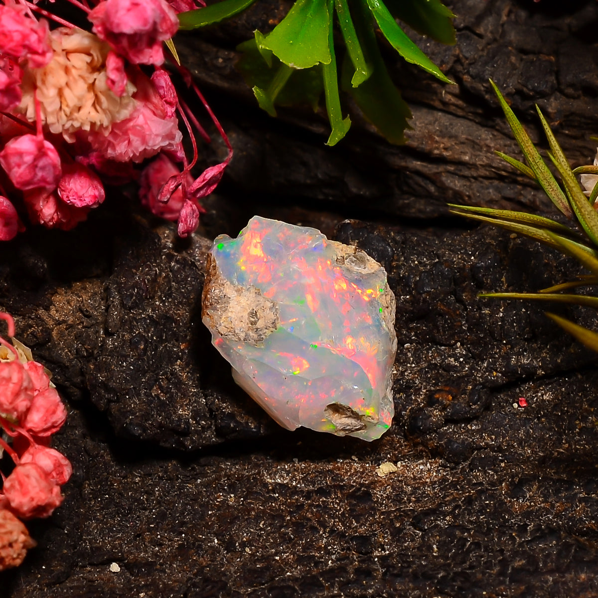 Fantastic Top Grade Quality 100% Natural Welo Fire Ethiopian Opal Rough Loose Gemstone For Making Jewelry 15X11X8 MM 04.00 Cts. KR27-36 Sunkarton