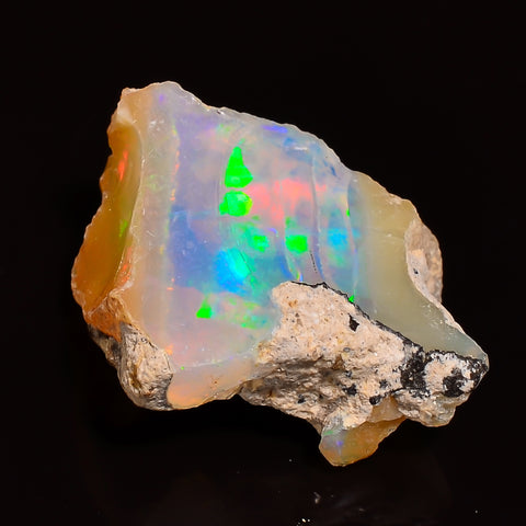 Incredible Top Grade Quality 100% Natural Welo Fire Ethiopian Opal Rough Loose Gemstone For Making Jewelry 17X16X8 MM 09.00 Cts. KR27-39 Sunkarton