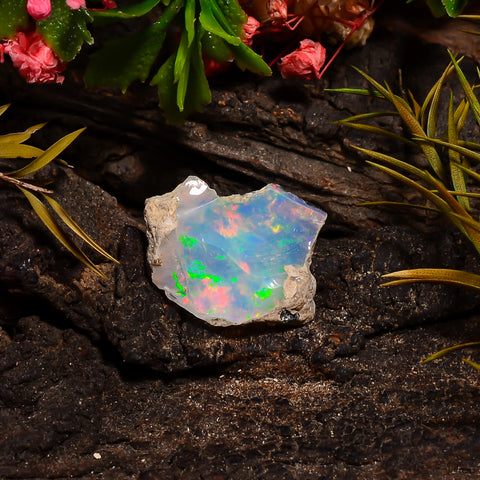 Awesome Top Grade Quality 100% Natural Welo Fire Ethiopian Opal Fancy Rough Loose Gemstone For Making Jewelry 17X14X4 MM 04.00 Cts. KR27-3 Sunkarton