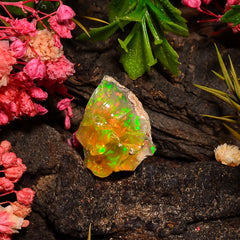 Mind Blowing Top Grade Quality 100% Natural Welo Fire Ethiopian Opal Rough Loose Gemstone For Making Jewelry 17X14X11 MM 09.00 Cts. KR27-41 Sunkarton