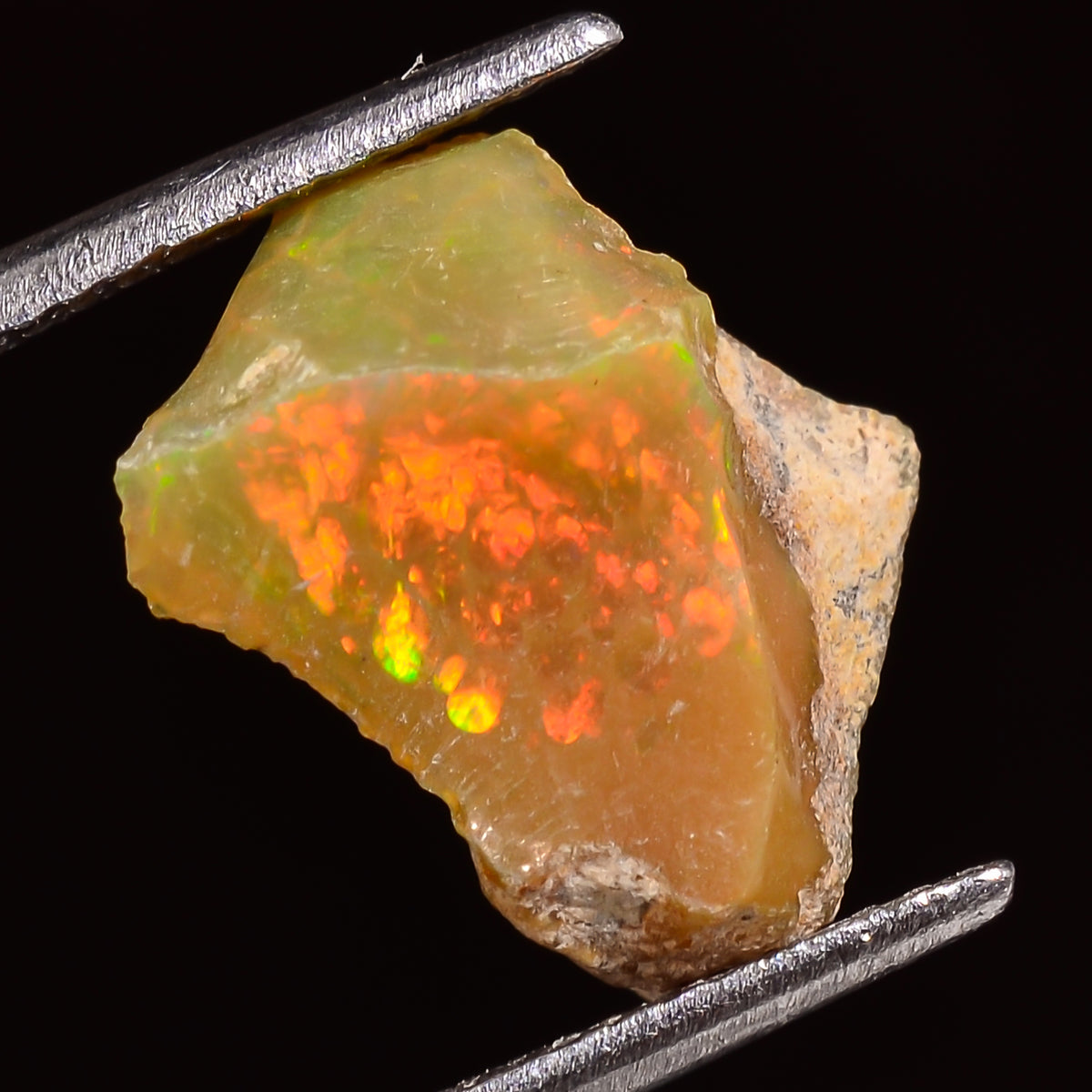 Superb Top Grade Quality 100% Natural Welo Fire Ethiopian Opal Fancy Rough Loose Gemstone For Making Jewelry 14X9X8 MM 04.00 Cts. KR27-44 Sunkarton