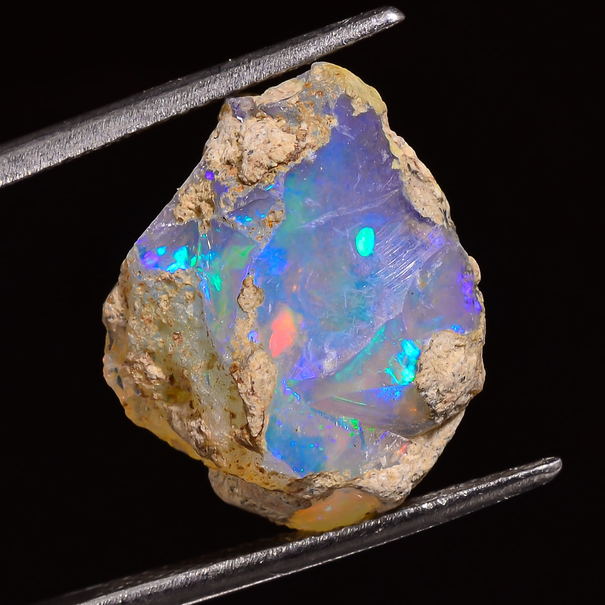 Supreme Top Grade Quality 100% Natural Welo Fire Ethiopian Opal Fancy Rough Loose Gemstone For Making Jewelry 18X12X10 MM 08.50 Cts. KR27-46 Sunkarton