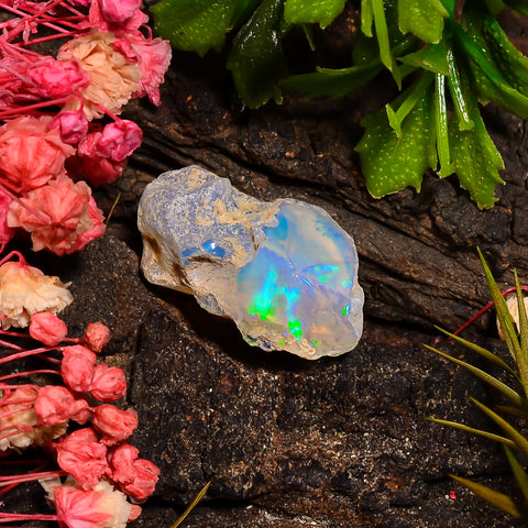 Amazing Top Grade Quality 100% Natural Welo Fire Ethiopian Opal Fancy Rough Loose Gemstone For Making Jewelry 21X12X10 MM 10.50 Cts. KR27-51 Sunkarton