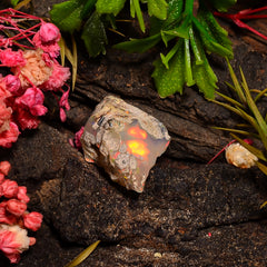 Awesome Top Grade Quality 100% Natural Welo Fire Ethiopian Opal Fancy Rough Loose Gemstone For Making Jewelry 15X15X11 MM 09.00 Cts. KR27-53 Sunkarton