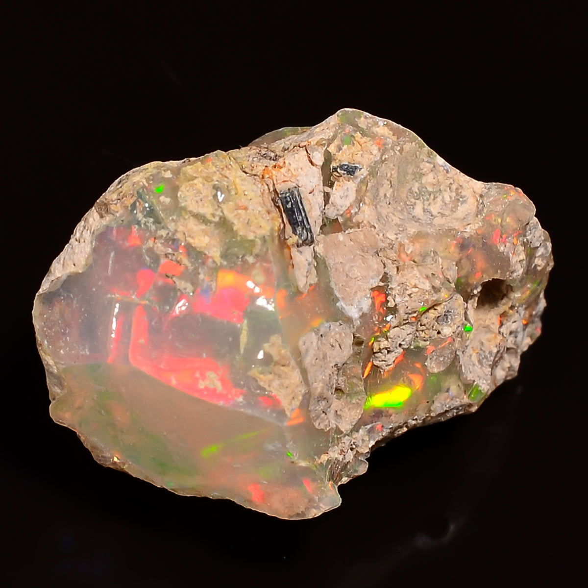 Awesome Top Grade Quality 100% Natural Welo Fire Ethiopian Opal Fancy Rough Loose Gemstone For Making Jewelry 15X15X11 MM 09.00 Cts. KR27-53 Sunkarton