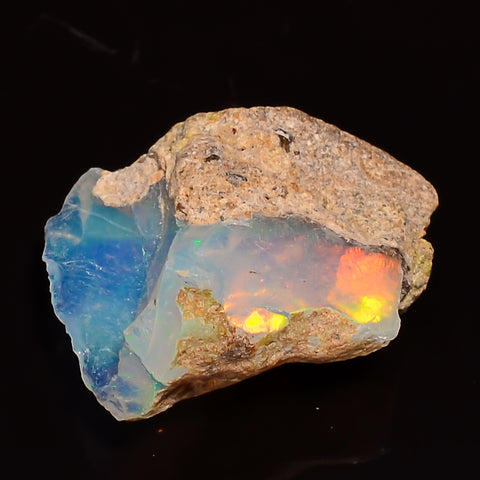 Classic Top Grade Quality 100% Natural Welo Fire Ethiopian Opal Fancy Rough Loose Gemstone For Making Jewelry 16X12X7 MM 04.50 Cts. KR27-55 Sunkarton