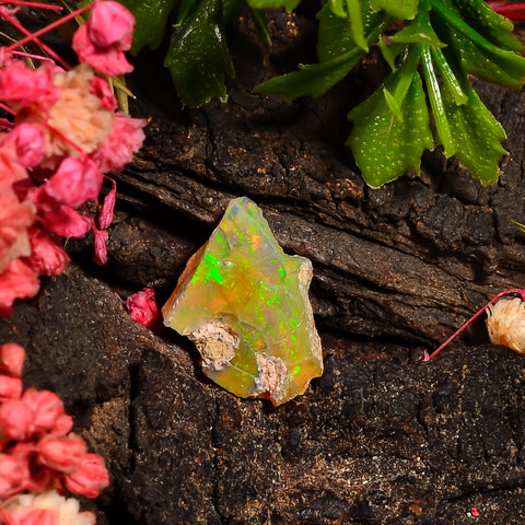 Dazzling Top Grade Quality 100% Natural Welo Fire Ethiopian Opal Fancy Rough Loose Gemstone For Making Jewelry 16X12X9 MM 04.50 Cts. KR27-56 Sunkarton