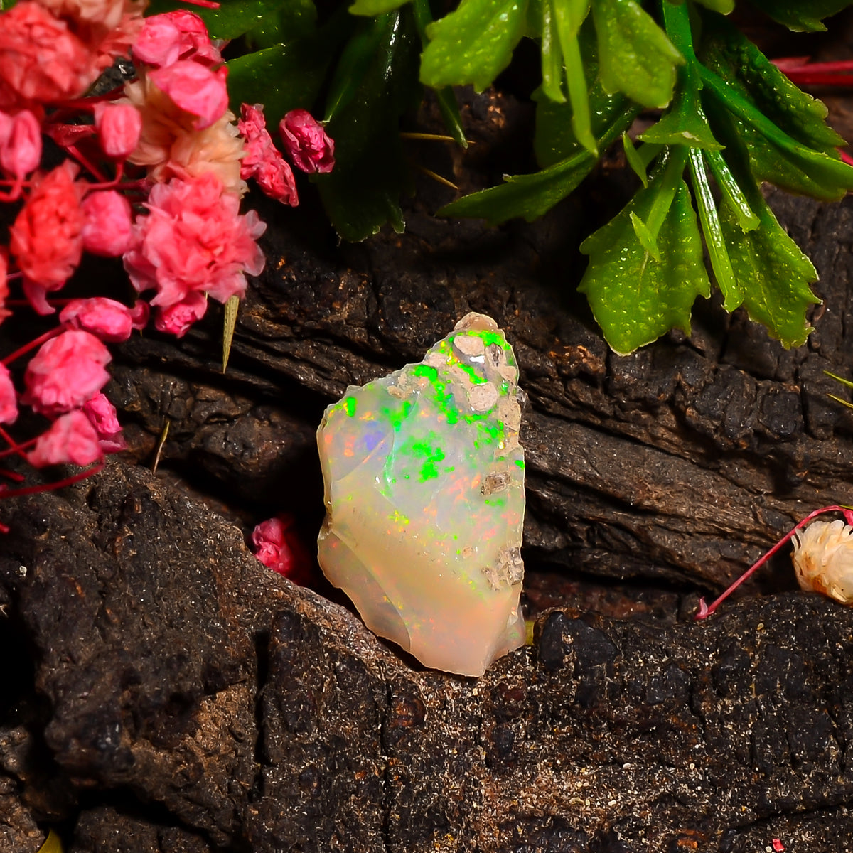 Excellent Top Grade Quality 100% Natural Welo Fire Ethiopian Opal Rough Loose Gemstone For Making Jewelry 18X10X8 MM 05.00 Cts. KR27-57 Sunkarton