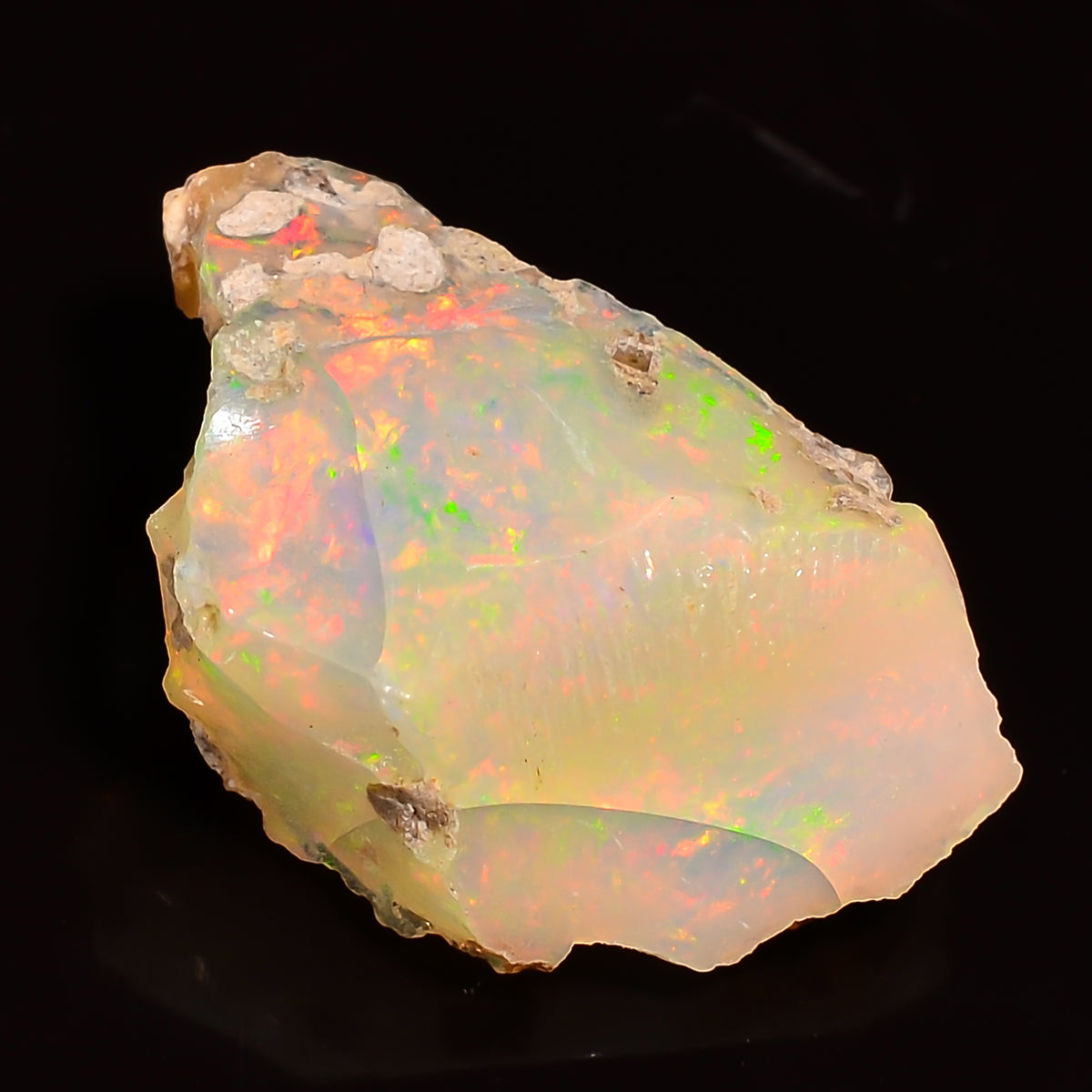 Excellent Top Grade Quality 100% Natural Welo Fire Ethiopian Opal Rough Loose Gemstone For Making Jewelry 18X10X8 MM 05.00 Cts. KR27-57 Sunkarton