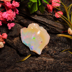 Fantastic Top Grade Quality 100% Natural Welo Fire Ethiopian Opal Rough Loose Gemstone For Making Jewelry 18X15X7 MM 06.00 Cts. KR27-61 Sunkarton