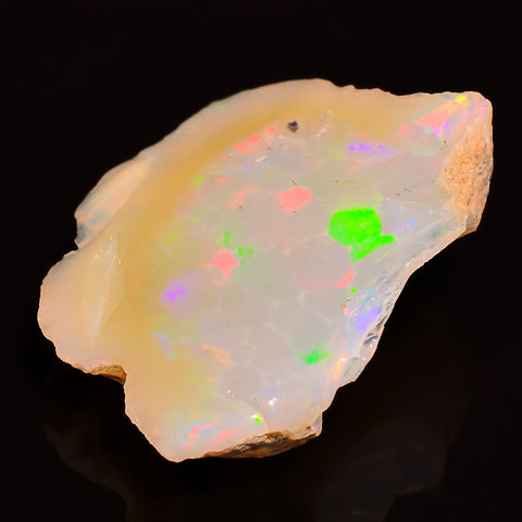 Fantastic Top Grade Quality 100% Natural Welo Fire Ethiopian Opal Rough Loose Gemstone For Making Jewelry 18X15X7 MM 06.00 Cts. KR27-61 Sunkarton