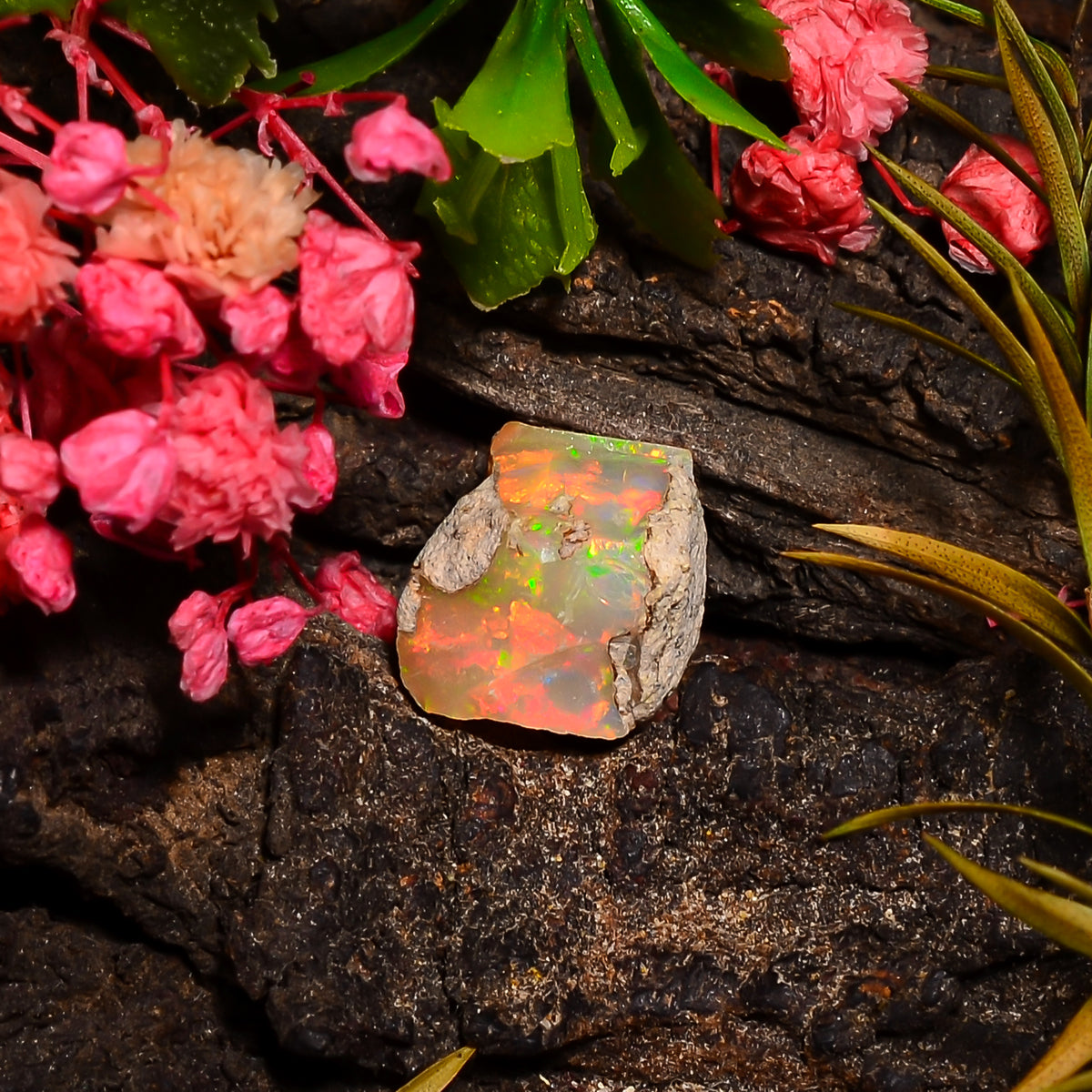 Incredible Top Grade Quality 100% Natural Welo Fire Ethiopian Opal Rough Loose Gemstone For Making Jewelry 11X10X8 MM 04.50 Cts. KR27-64 Sunkarton