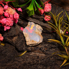 Marvellous Top Grade Quality 100% Natural Welo Fire Ethiopian Opal Rough Loose Gemstone For Making Jewelry 19X14X6 MM 06.00 Cts. KR27-65 Sunkarton